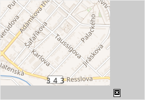 Taussigova v obci Hlinsko - mapa ulice