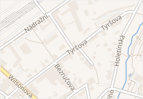 Tyršova v obci Hlinsko - mapa ulice