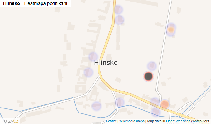 Mapa Hlinsko - Firmy v části obce.