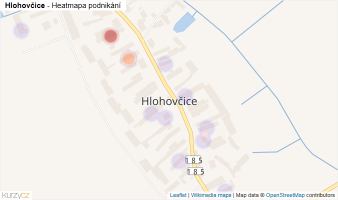 Mapa Hlohovčice - Firmy v části obce.
