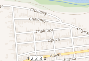 Chalupky v obci Hlohovec - mapa ulice
