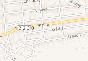 Hlavní v obci Hlohovec - mapa ulice