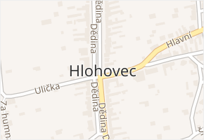 Hlohovec v obci Hlohovec - mapa části obce