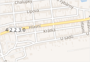 Krátká v obci Hlohovec - mapa ulice