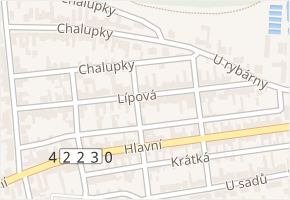 Lípová v obci Hlohovec - mapa ulice