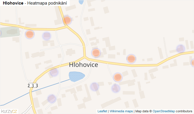 Mapa Hlohovice - Firmy v části obce.