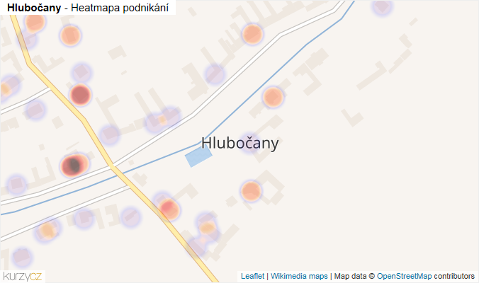 Mapa Hlubočany - Firmy v části obce.