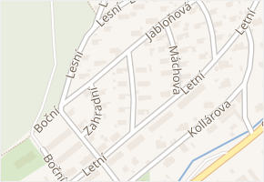 Boženy Němcové v obci Hlubočky - mapa ulice