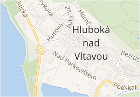 Alšova v obci Hluboká nad Vltavou - mapa ulice