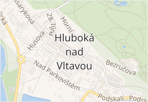 Česká v obci Hluboká nad Vltavou - mapa ulice