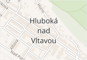 Hluboká nad Vltavou v obci Hluboká nad Vltavou - mapa části obce