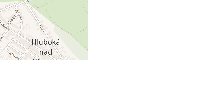 Horní v obci Hluboká nad Vltavou - mapa ulice