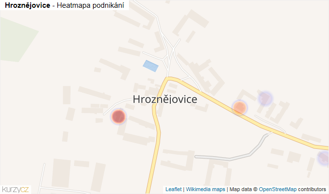Mapa Hroznějovice - Firmy v části obce.
