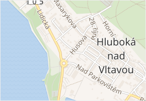 Husova v obci Hluboká nad Vltavou - mapa ulice