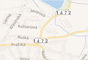 Kaštanová v obci Hluboká nad Vltavou - mapa ulice