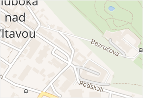 Komenského v obci Hluboká nad Vltavou - mapa ulice