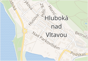 Mánesova v obci Hluboká nad Vltavou - mapa ulice