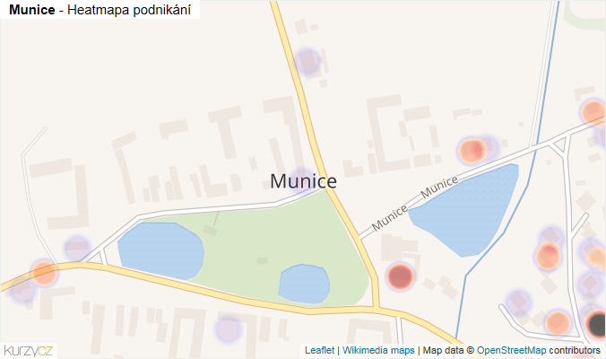 Mapa Munice - Firmy v části obce.