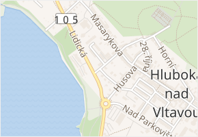 Palackého v obci Hluboká nad Vltavou - mapa ulice