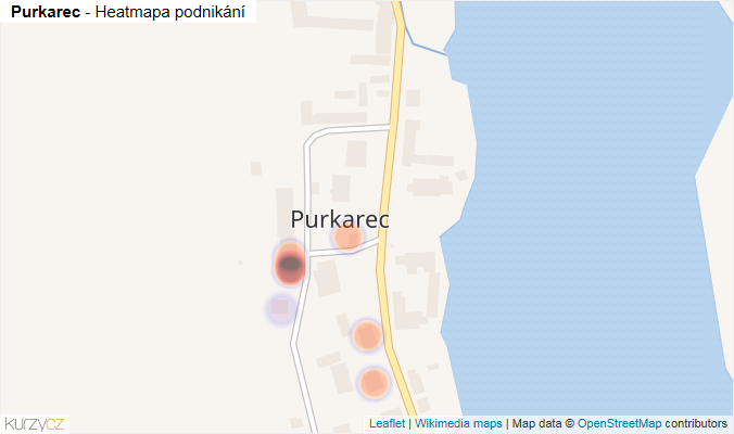 Mapa Purkarec - Firmy v části obce.