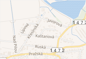 Topolová v obci Hluboká nad Vltavou - mapa ulice