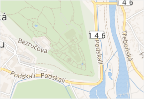 Zámek v obci Hluboká nad Vltavou - mapa ulice