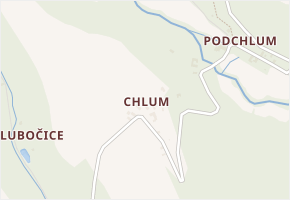 Chlum v obci Hluboká - mapa části obce