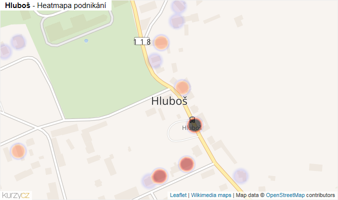 Mapa Hluboš - Firmy v části obce.