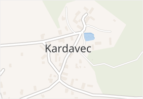 Kardavec v obci Hluboš - mapa části obce