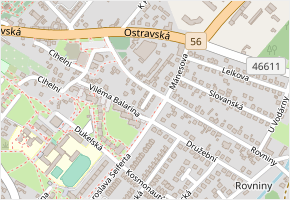 Přímá v obci Hlučín - mapa ulice