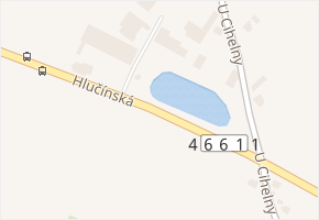 U Cihelny v obci Hlučín - mapa ulice