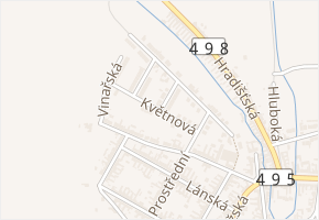 Moravská v obci Hluk - mapa ulice