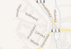 Novoveská v obci Hluk - mapa ulice