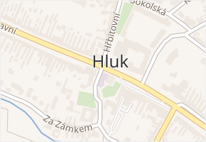 Orelská v obci Hluk - mapa ulice