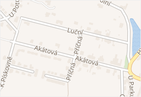 Akátová v obci Hlušovice - mapa ulice