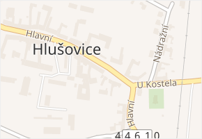 Hlavní v obci Hlušovice - mapa ulice