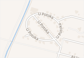 U Potoka v obci Hlušovice - mapa ulice
