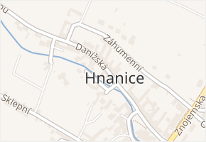 Danižská v obci Hnanice - mapa ulice