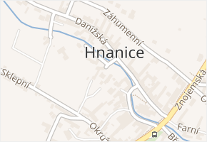Sklepní v obci Hnanice - mapa ulice