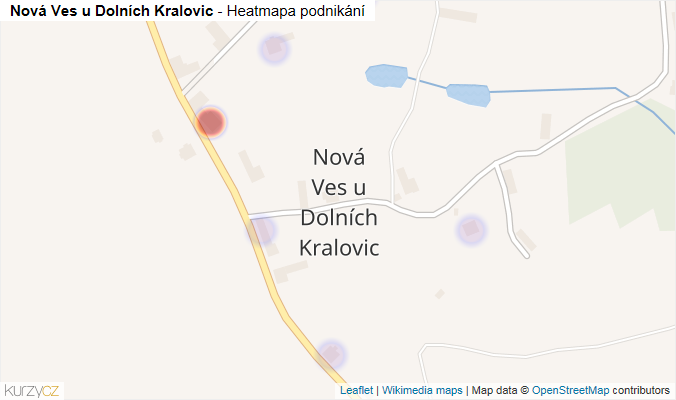 Mapa Nová Ves u Dolních Kralovic - Firmy v části obce.