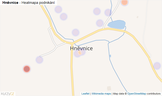 Mapa Hněvnice - Firmy v části obce.