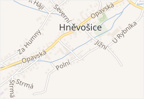 Družstevní v obci Hněvošice - mapa ulice