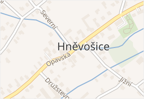 Opavská v obci Hněvošice - mapa ulice