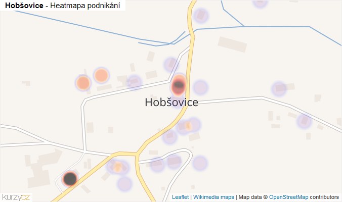 Mapa Hobšovice - Firmy v části obce.