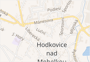 Luční v obci Hodkovice nad Mohelkou - mapa ulice