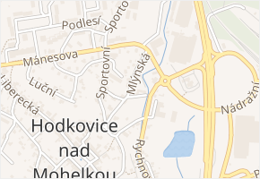 Mlýnská v obci Hodkovice nad Mohelkou - mapa ulice