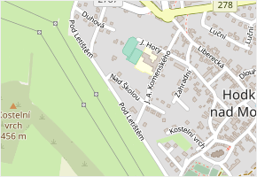 Nad Školou v obci Hodkovice nad Mohelkou - mapa ulice