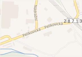 Pelíkovická v obci Hodkovice nad Mohelkou - mapa ulice
