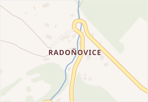 Radoňovice v obci Hodkovice nad Mohelkou - mapa části obce