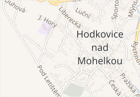 Zahradní v obci Hodkovice nad Mohelkou - mapa ulice